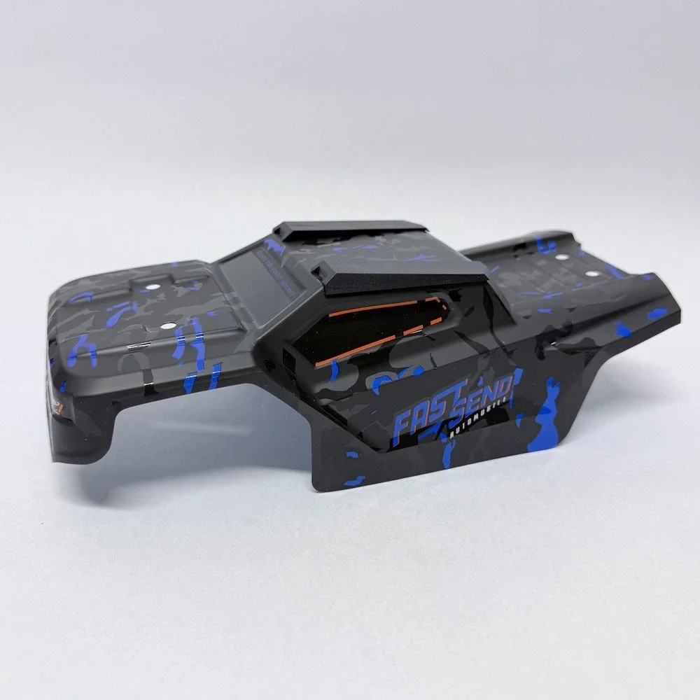 TENSSENX 1/14 Scale RC Truggy Body Shell Fast Send Blue Digital Camo Black